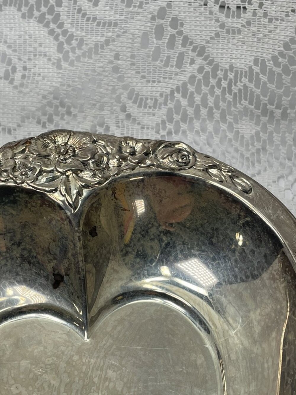 Vintage Laurel Mist 648 Silver Heart Shaped Candy Dish 7.25" Trinket Candy Tray - Picture 5 of 12